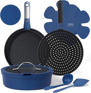 Carote Pots & Pans Set: 10-Piece Nonstick Induction Cookware Carote Pots and Pans Set
