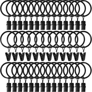 40 Pack Curtain Rings With Clips: Transform Your Space 40 Pack Curtain Rings With Clips