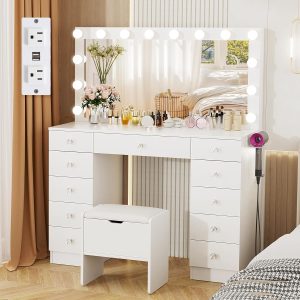 Vowner 46 Vanity With Lighted Mirror - Elegance Redefined Vowner 46 Vanity With Lighted Mirror - Elegance Redefined