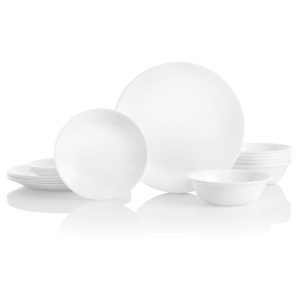 Corelle Winter Frost White Set: Elegant & Durable Corelle Winter Frost White 18-Piece Set: Timeless Elegance
